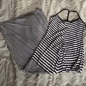 Black and white maxi dress